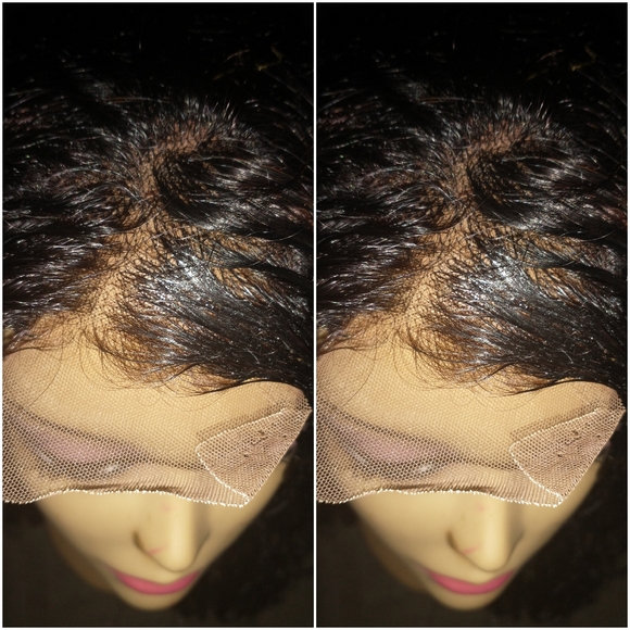 20" Bohemian virgin curly human hair wig - Picture 4 of 7